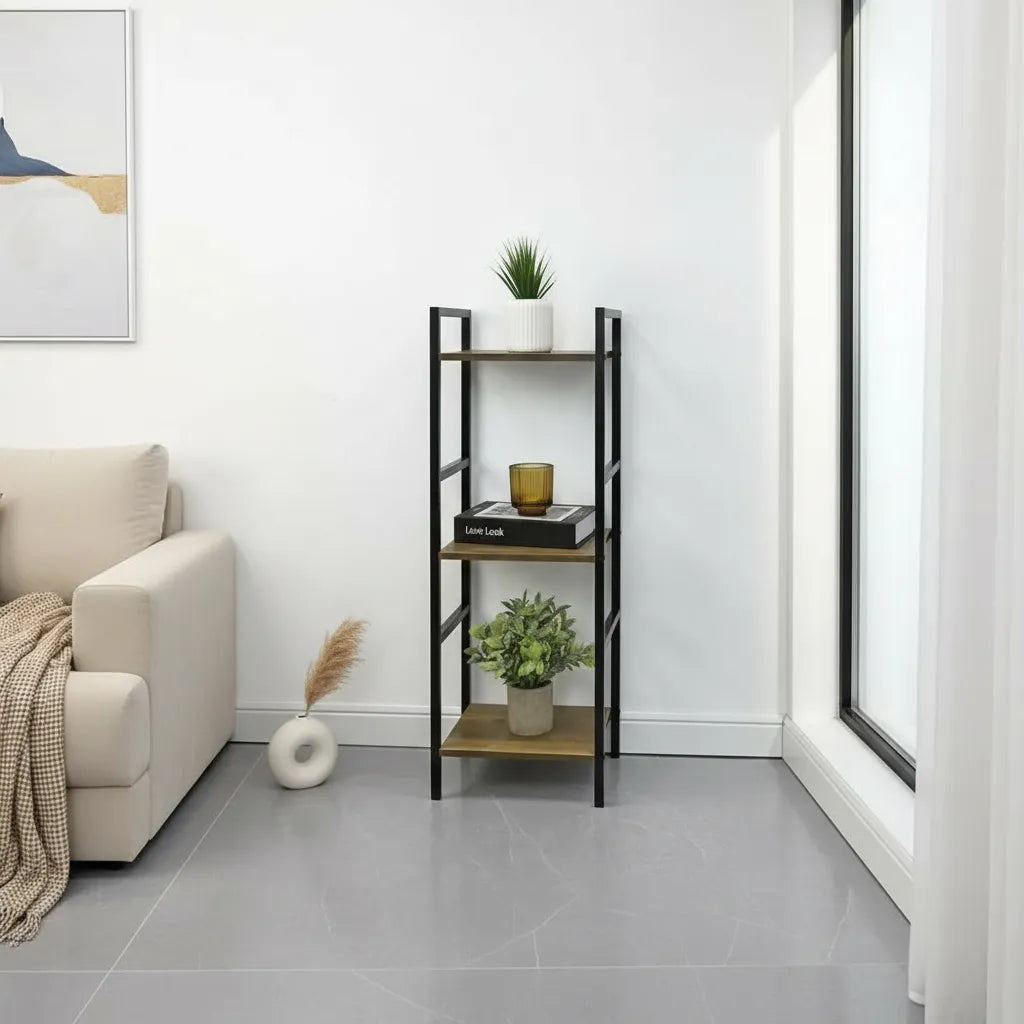 Estantería organizadora de 3 niveles en living moderno