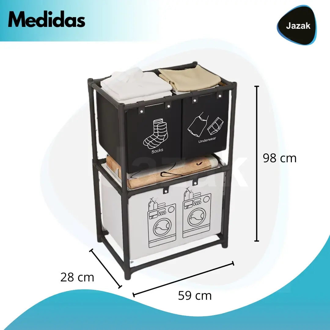 Medidas organizador de ropa 98 x 59 x 28 cm