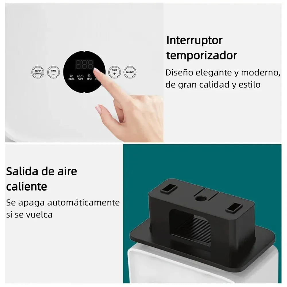 Panel de control con temporizador y salida de aire caliente de la plancha automática