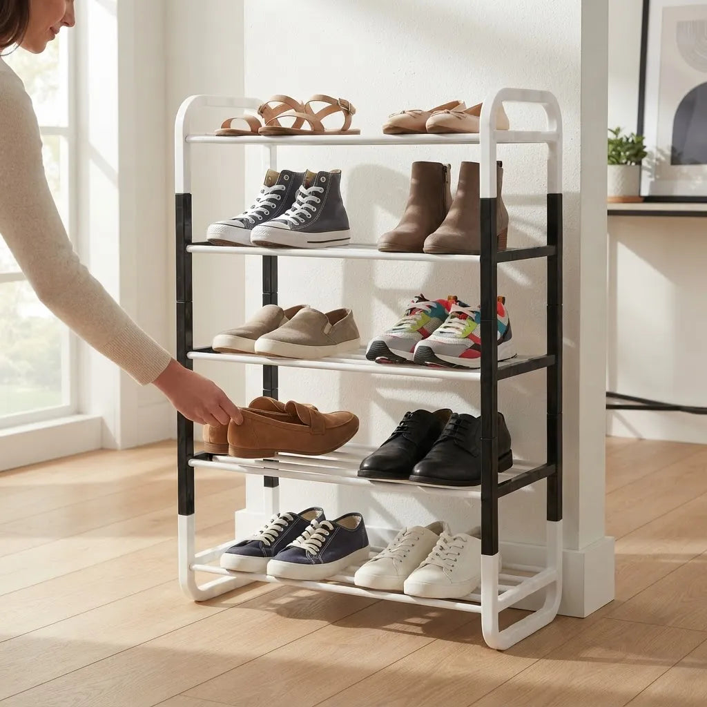 Zapatero organizador de 5 niveles en ambiente moderno